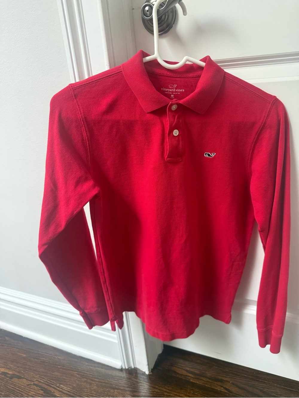 Vineyard Vines Kids Long-Sleeve Polo Shirt - Bright Red